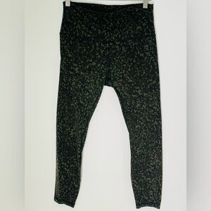 Lululemon Align High Rise Leggings Dark Green Camo Size 10